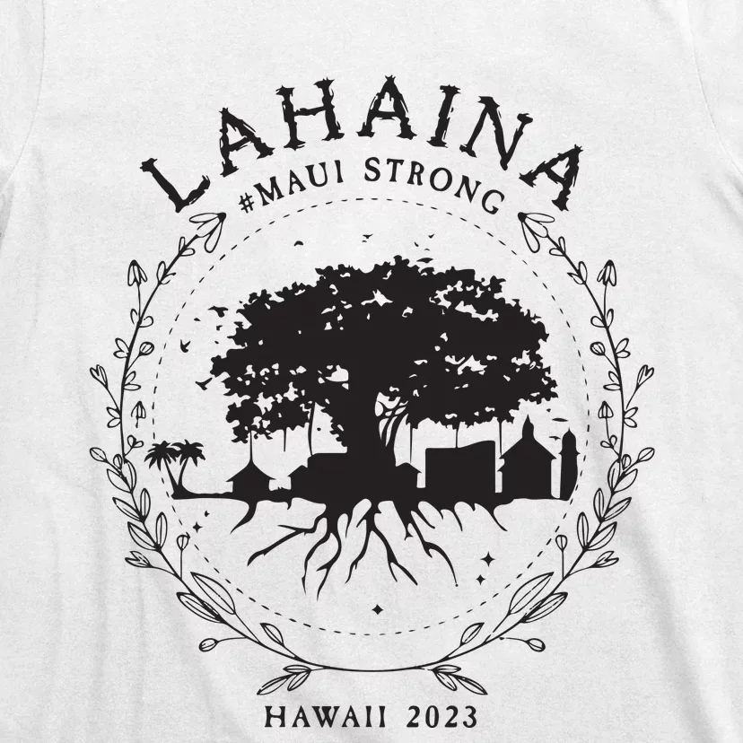 Supportive Golden Maui Strong Lahaina Banyan Tree Maui Hawaii Shoreline T-Shirt