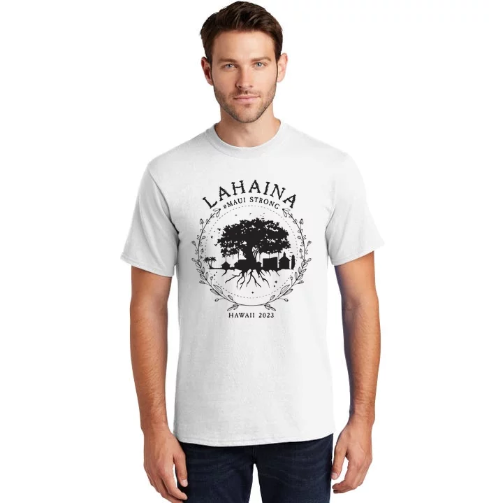 Supportive Golden Maui Strong Lahaina Banyan Tree Maui Hawaii Shoreline Tall T-Shirt