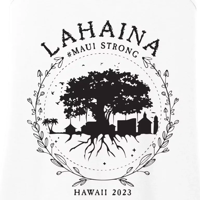 Supportive Golden Maui Strong Lahaina Banyan Tree Maui Hawaii Shoreline Ladies Essential Tank