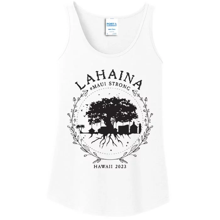 Supportive Golden Maui Strong Lahaina Banyan Tree Maui Hawaii Shoreline Ladies Essential Tank