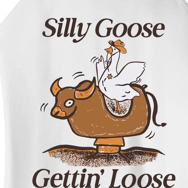 Silly Goose Mechanical Bull Gettin Loose Limited Women’s Perfect Tri Rocker Tank