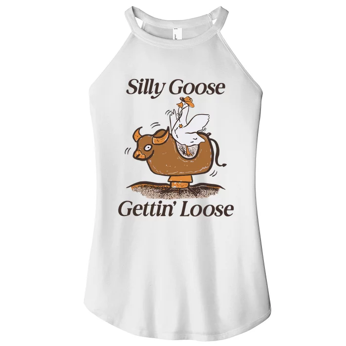 Silly Goose Mechanical Bull Gettin Loose Limited Women’s Perfect Tri Rocker Tank