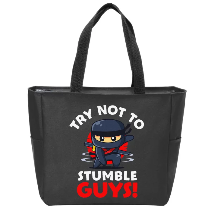 Stumble Guys Merch Ninjas Games Stumble Guys Gift Zip Tote Bag