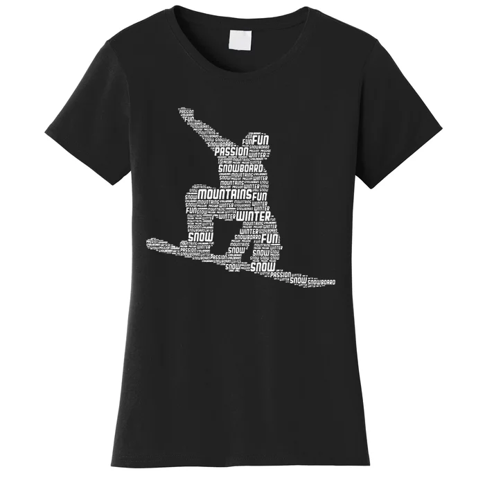 Snowboard Goggles Mountain Snowboarding Retro Vacation Women's T-Shirt