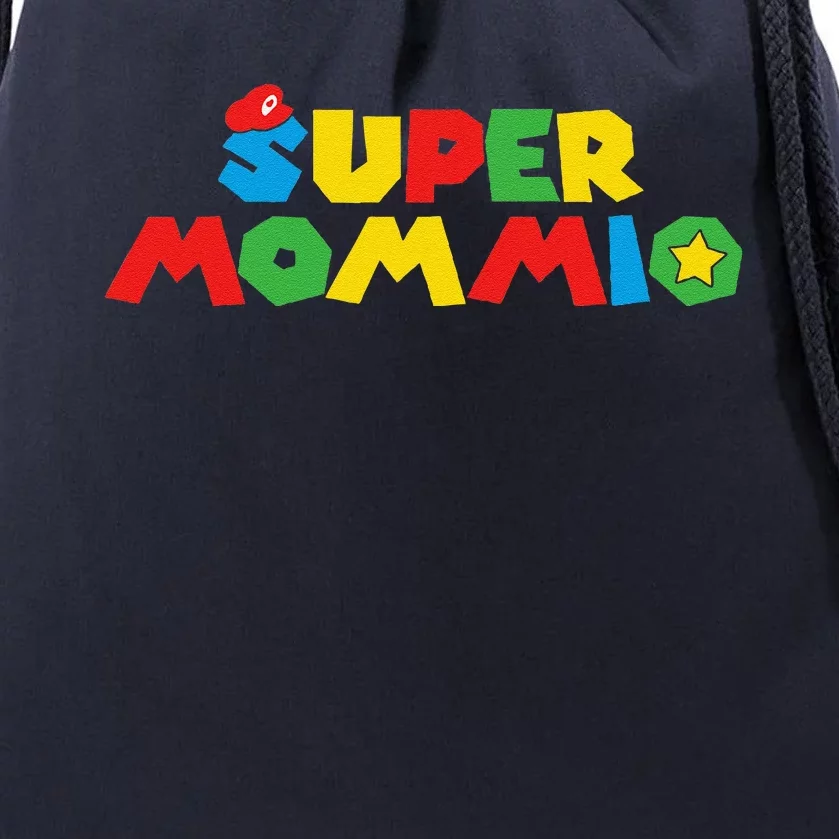 Super Gamer Mom Unleashed Celebrating Motherly Powers Drawstring Bag