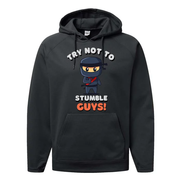 Stumble Guys Merch T Ninjas Games Stumble Guys Performance Fleece Hoodie