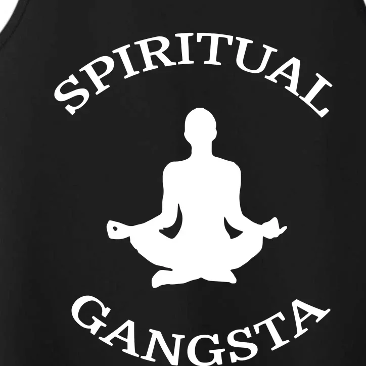 Spiritual Gangsta Men Womens Funny Yoga Performance Tank