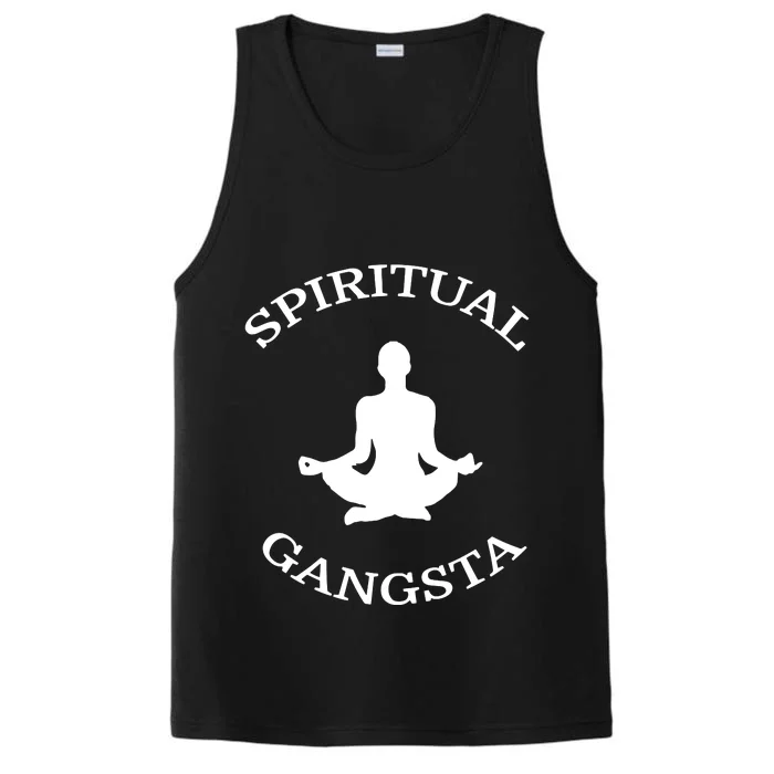 Spiritual Gangsta Men Womens Funny Yoga Performance Tank