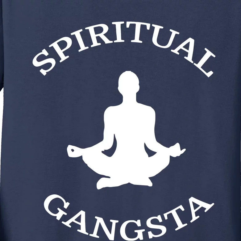 Spiritual Gangsta Men Womens Funny Yoga Kids Long Sleeve Shirt