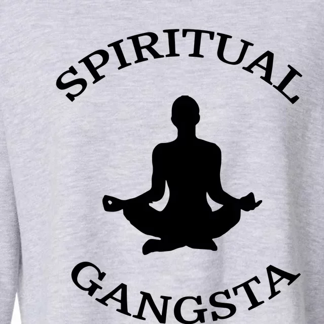 Spiritual Gangsta Men Womens Funny Yoga Cropped Pullover Crew