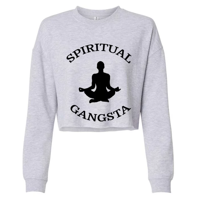 Spiritual Gangsta Men Womens Funny Yoga Cropped Pullover Crew