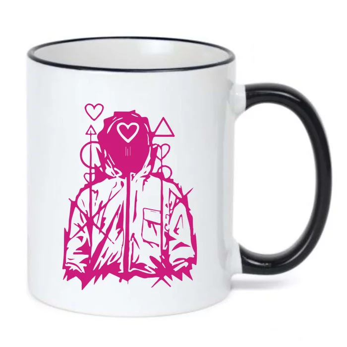 Squid Ga Me Heart Guard Black Color Changing Mug