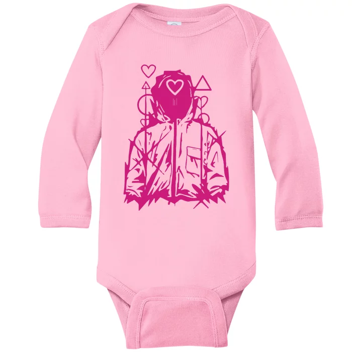 Squid Ga Me Heart Guard Baby Long Sleeve Bodysuit