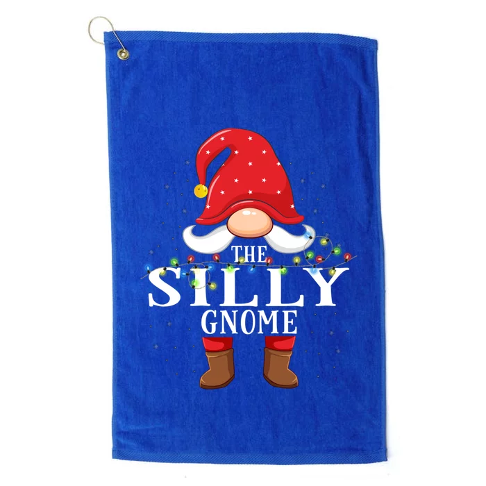 Silly Gnome Matching Christmas Family Pajama Cute Gift Platinum Collection Golf Towel