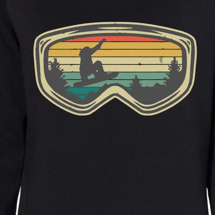 Snowboard Goggles Mountain Snowboarding Retro Vacation Gift Womens California Wash Sweatshirt