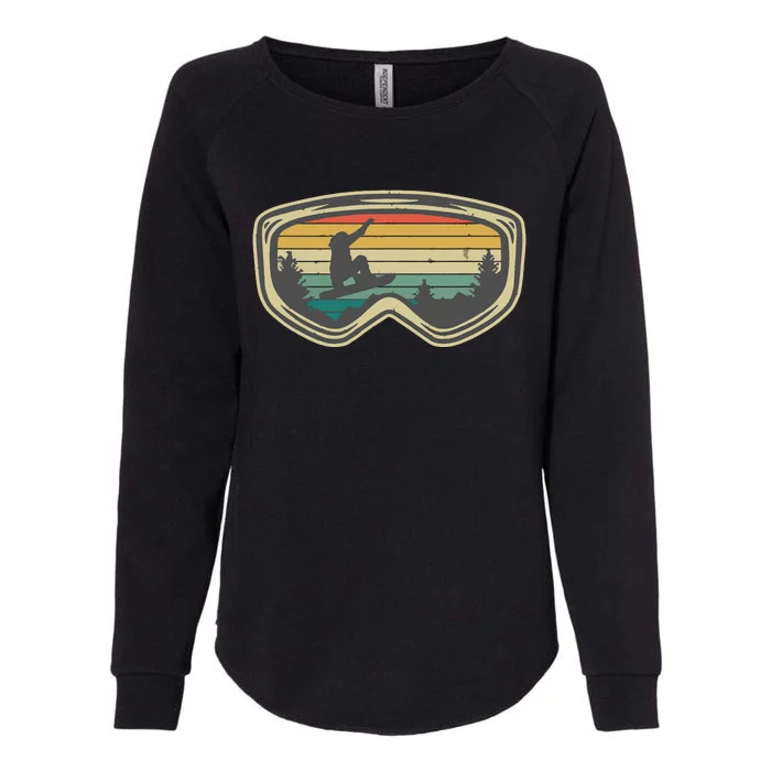 Snowboard Goggles Mountain Snowboarding Retro Vacation Gift Womens California Wash Sweatshirt