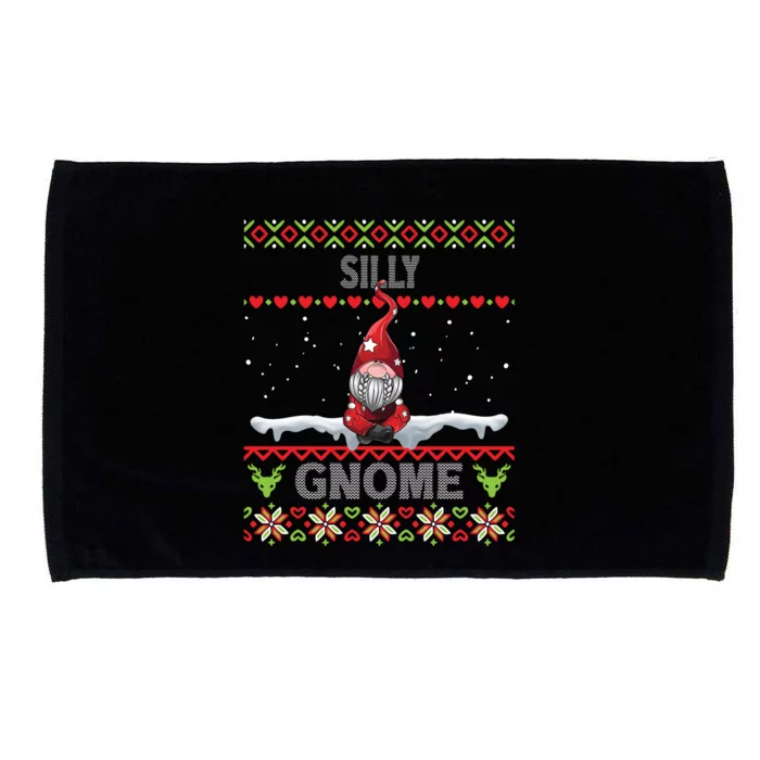 Silly Gnome Matching Family Christmas Ugly Pjs Funny Gift Microfiber Hand Towel