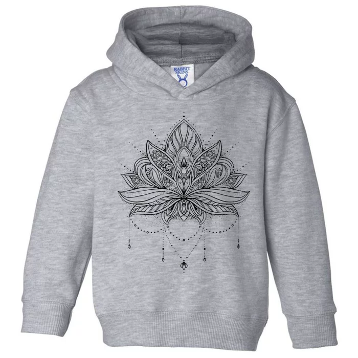 Sacred Geometry Meditation Positivity Love Mandala Lotus Toddler Hoodie