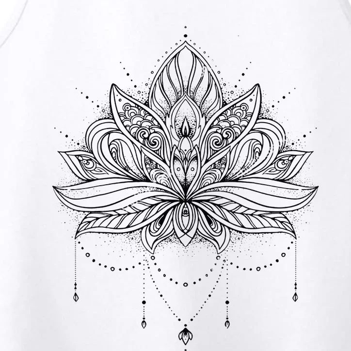 Sacred Geometry Meditation Positivity Love Mandala Lotus Performance Tank