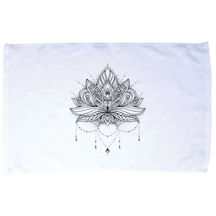 Sacred Geometry Meditation Positivity Love Mandala Lotus Microfiber Hand Towel