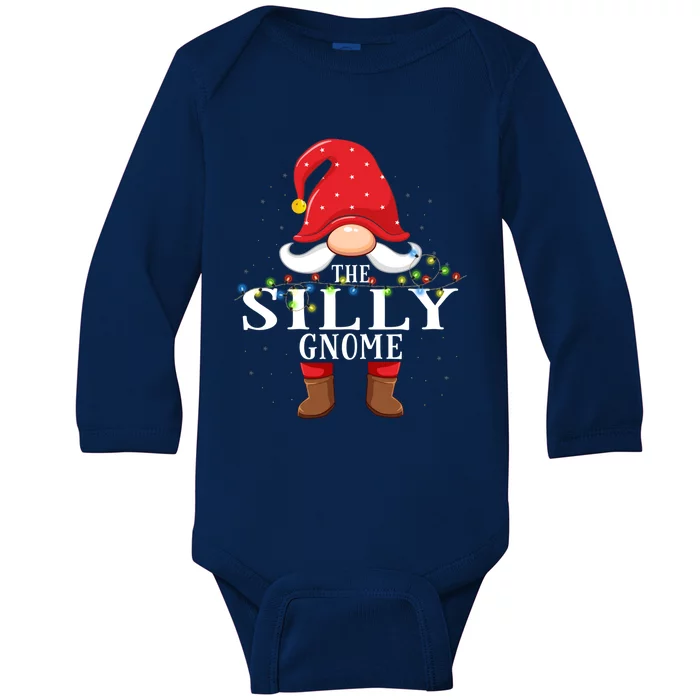 Silly Gnome Matching Christmas Family Pajama Gift Baby Long Sleeve Bodysuit