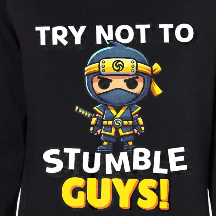 Stumble Guys Merch Ninjas Games Stumble Guys Womens California Wash Sweatshirt