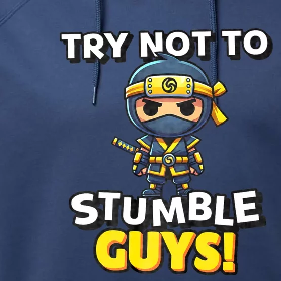 Stumble Guys Merch Ninjas Games Stumble Guys Performance Fleece Hoodie