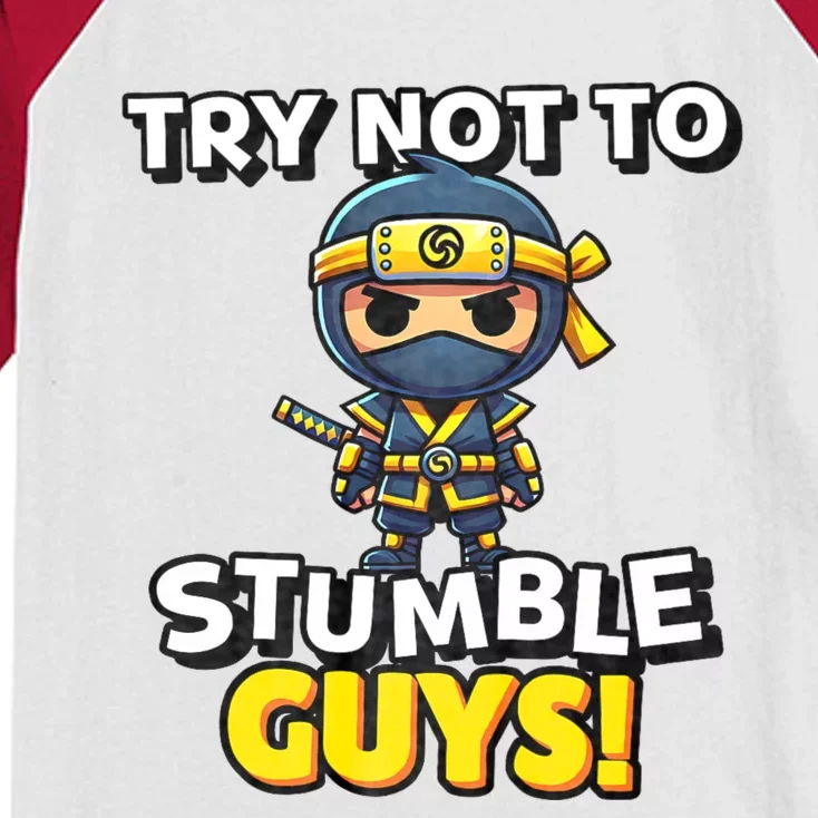 Stumble Guys Merch Ninjas Games Stumble Guys Kids Colorblock Raglan Jersey