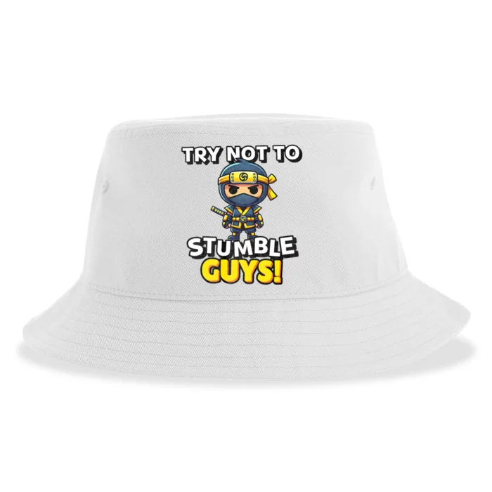 Stumble Guys Merch Ninjas Games Stumble Guys Sustainable Bucket Hat