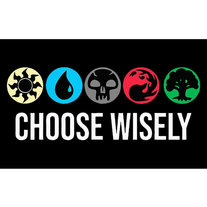 Symbols Gathering Magic Choose Wisely Blue Red Green Bumper Sticker