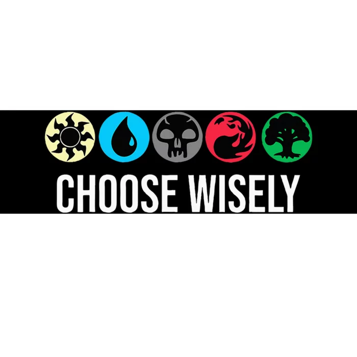 Symbols Gathering Magic Choose Wisely Blue Red Green Bumper Sticker