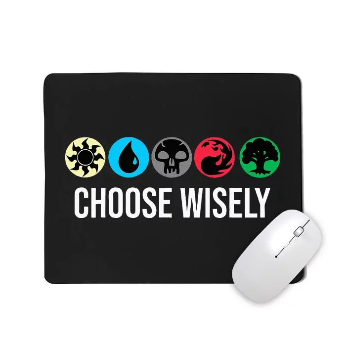 Symbols Gathering Magic Choose Wisely Blue Red Green Mousepad