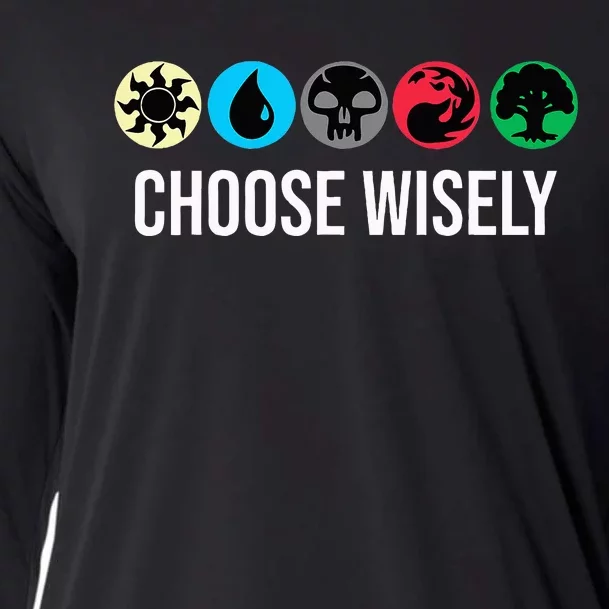 Symbols Gathering Magic Choose Wisely Blue Red Green Cooling Performance Long Sleeve Crew