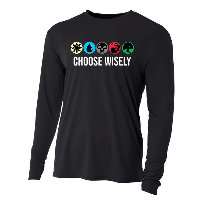 Symbols Gathering Magic Choose Wisely Blue Red Green Cooling Performance Long Sleeve Crew