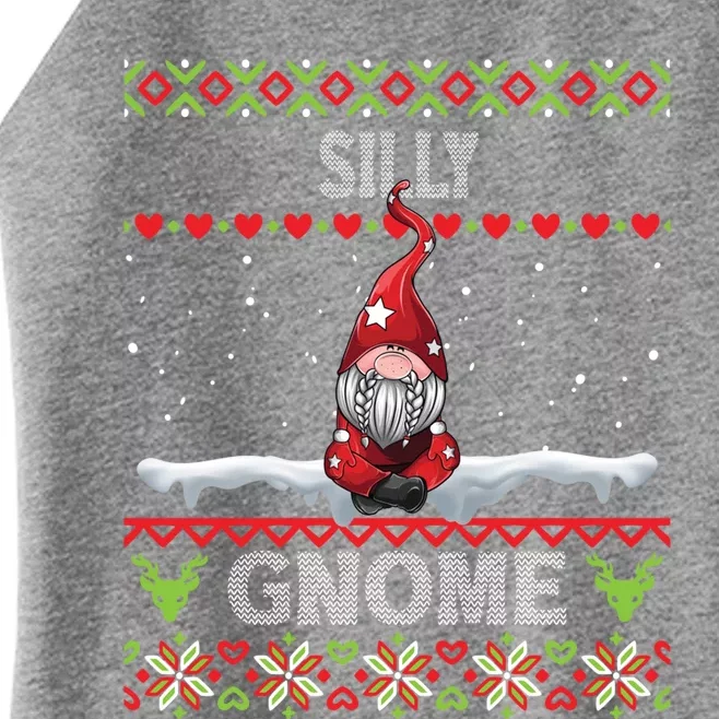 Silly Gnome Matching Family Christmas Ugly Pjs Funny Gift Women’s Perfect Tri Rocker Tank