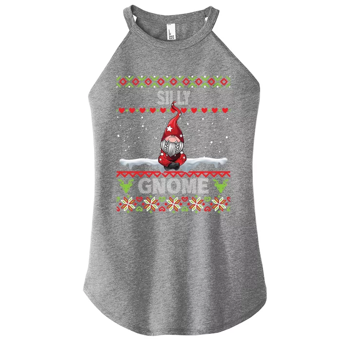 Silly Gnome Matching Family Christmas Ugly Pjs Funny Gift Women’s Perfect Tri Rocker Tank