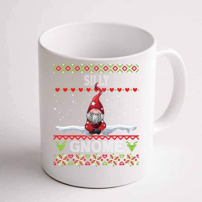 Silly Gnome Matching Family Christmas Ugly Pjs Funny Gift Front & Back Coffee Mug