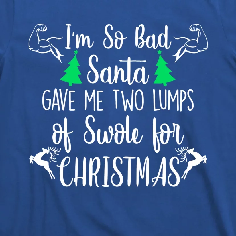 Santa Gave Me Two Lumps Of Swole Funny Christmas Fitness Gift T-Shirt