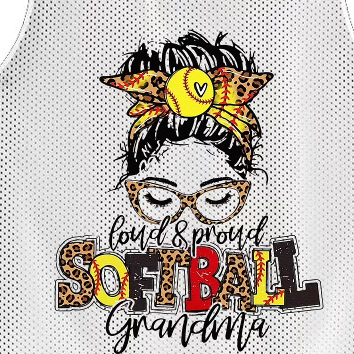 Softball Grandma Messy Bun Softball Grandma Mesh Reversible Basketball Jersey Tank