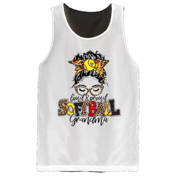 Softball Grandma Messy Bun Softball Grandma Mesh Reversible Basketball Jersey Tank