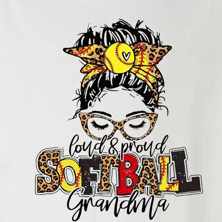 Softball Grandma Messy Bun Softball Grandma Toddler Long Sleeve Shirt