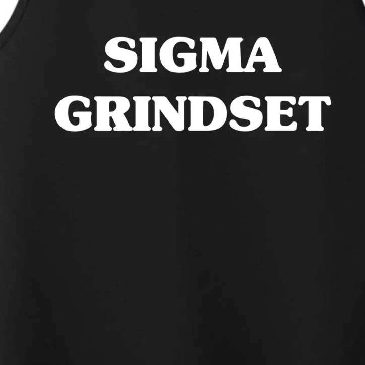 Sigma Grindset Meme Simple Introvert Alpha Sigma Male Cool Gift Performance Tank