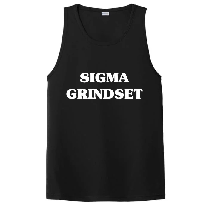 Sigma Grindset Meme Simple Introvert Alpha Sigma Male Cool Gift Performance Tank