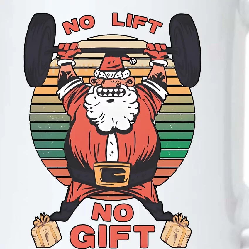 Santa Gym No Lift No Gift Christmas Workout Gymer Santa Claus Black Color Changing Mug