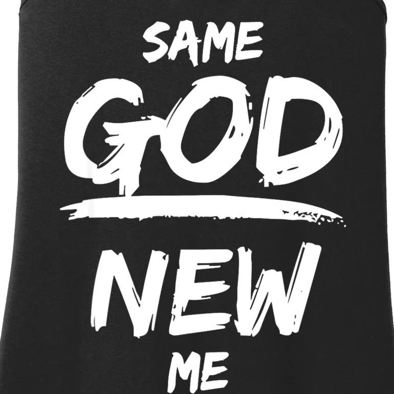 Same God New Me For Funny Jesus Ladies Essential Tank