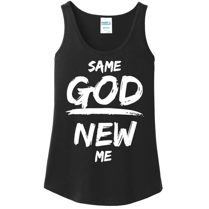 Same God New Me For Funny Jesus Ladies Essential Tank