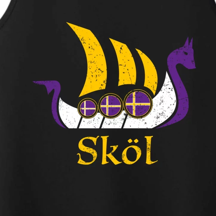 Skol Gift Nordic Scandinavian Vikings Boat Performance Tank