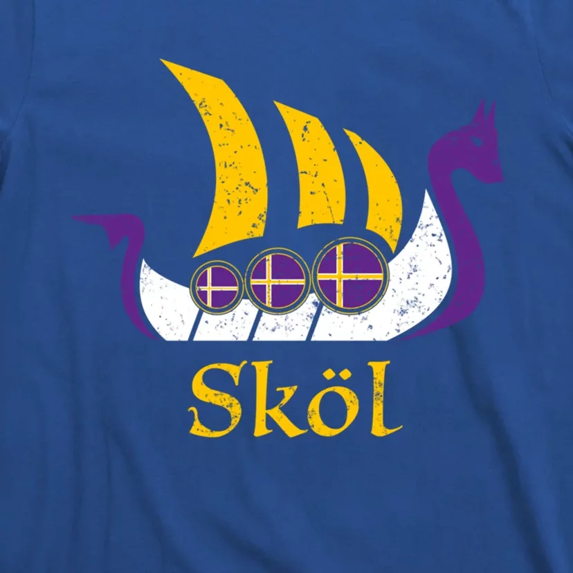 Skol Gift Nordic Scandinavian Vikings Boat T-Shirt