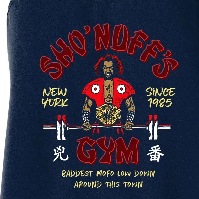 Sho'nuff's Gym New York Since 1985 Women's Racerback Tank