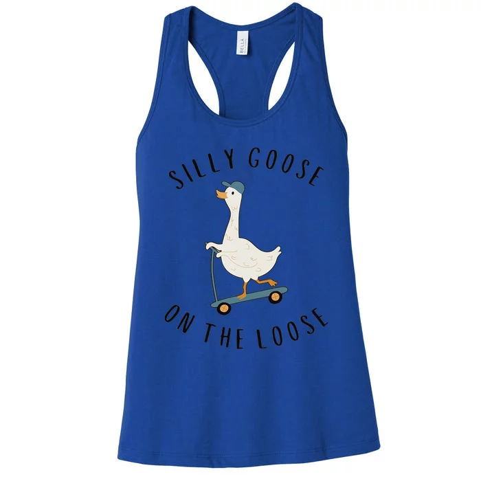 Silly Goose On The Loose Women's Racerback Tank